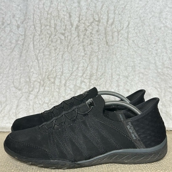 Skechers Womens Black Slip-Ins Relaxed Fit:Breathe Easy Roll w/Me Sneakers SZ 9 - Picture 2 of 11